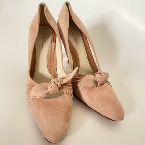 Banana Republic Bow Tie Blush Suede Heel